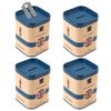 4 Pack Razor Blade Disposal Container for Safety Razor Blade, Detachable Safe Blade Bank for Used Leaf Razor, Large Capacity Razor Iron Disposal Case (Blue Hat)