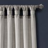 Lush Decor Burlap Knotted Tab-Top Window Curtain Panel Pair, 45"W x 84"L, Light Gray