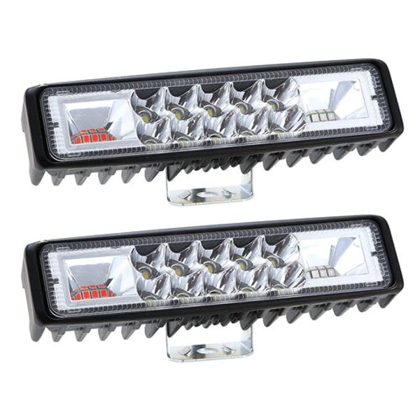 6" LED Light Bar 160W 5000lm Offroad Driving Spot Lights Work Light Pods IP67 Waterproof Fog Light Spot Flood Beam for Jeep Trailer Truck Bus Boat  2P - Black