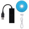 Thincol Data Modem USB 2.0 56K Data Fax External Modem for Win7 / 8 / 10 / XP with CD Driver and Phone Cable (Black)