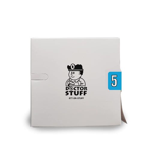 Doctor Stuff - File Folder Labels, Number 5, Barkley FNBKM Match - BRNM Series Chart Stickers, Blue, 1" x 1-1/2", 5, 500/Roll