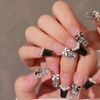 24 Piece Set Nail Tip, Black Nail Tip, Trapezoid Style, Coming of Age of Arts, Receptions, Parties, After-parties, Weddings