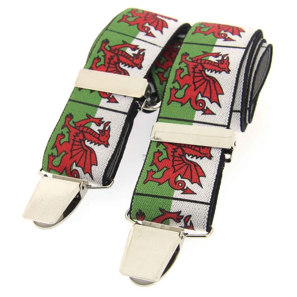 Soprano Welsh Flag Themed Trouser Braces