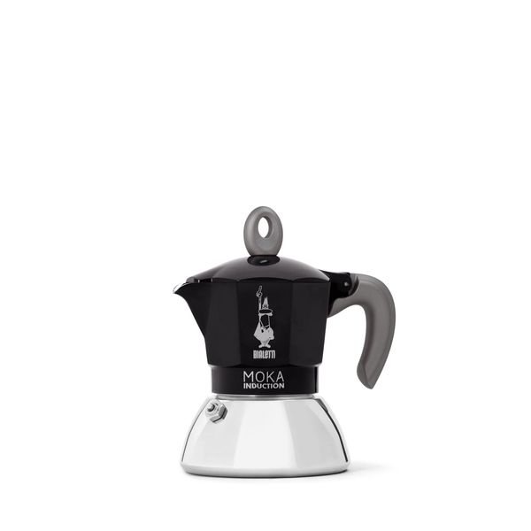 Bialetti - Moka Induction, Moka Pot, Suitable for all Types of Hobs, 2 Cups Espresso (2.8 Oz), 90 milliliters,Black