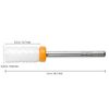 Professional Ceramic White Small Barrel Bit Nail Drill Double XXC Coarse Grit 