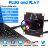 ELP High Speed 90fps Global Shutter 2MP 1200P Wide Angle USB Webcam without Distortion 126 Degree for Computer, Laptop, Android