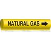 Brady 5726-O High Performance - Wrap Around Pipe Marker, Legend "Natural Gas"