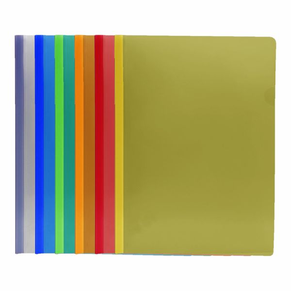 M1SS 60-Piece Assorted Colour A4 File Folder, 50 Sheet Capacity, Waterproof, Classic Style
