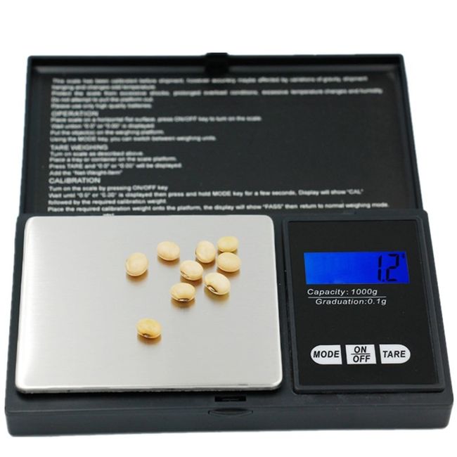 1000g/ 0.01g Small Pocket Jewelry Scale, Digital Kitchen Scale