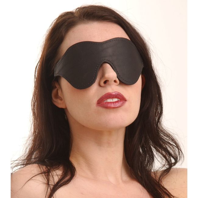 Fur Lined Real Leather Blindfold