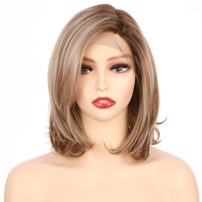 Onedor 9.5 Inch Size Part Lace Front Relaxed Straight Bob Wig (OT8/386/624)