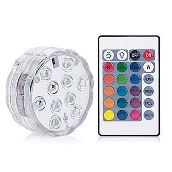 16 Colors Rgb Submersible Pool Light With Rf Remote Control - Illuminate Your Water Wonderland - Q1Pc With Controller