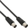 Antenna cable Double-Shielded > 75 dB Black 0.5 m