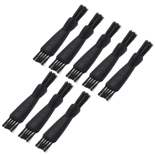 uxcell Shaver Cleaning Brush Tool Double Sided Keyboard Window Track Vent Home Office with 5cm Plastic Handle Black 8pcs