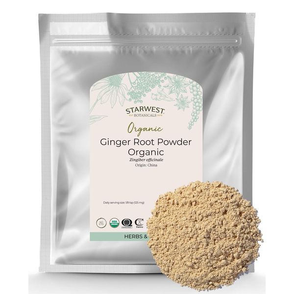 Organic Ginger Root, Powder 1 Lb by Starwest Botanicals