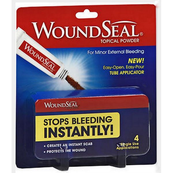 WOUNDSEAL Powder WOUND SEAL 4 Tubes ( 1 package ) FRESH PHARMACY SUPPLY ~