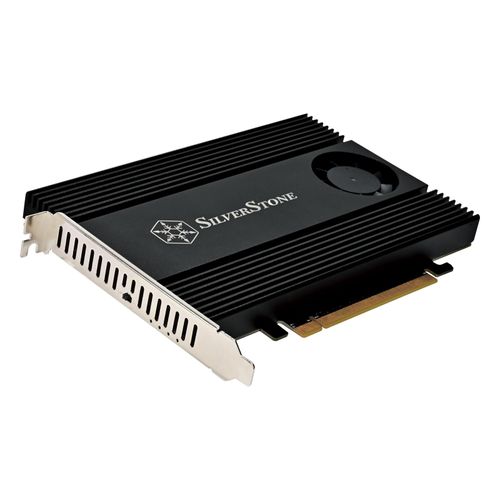 SilverStone Technology ECM40 PCIe 4.0 x16 to 4 x M.2 NVMe SSD Adapter Card, SST-ECM40