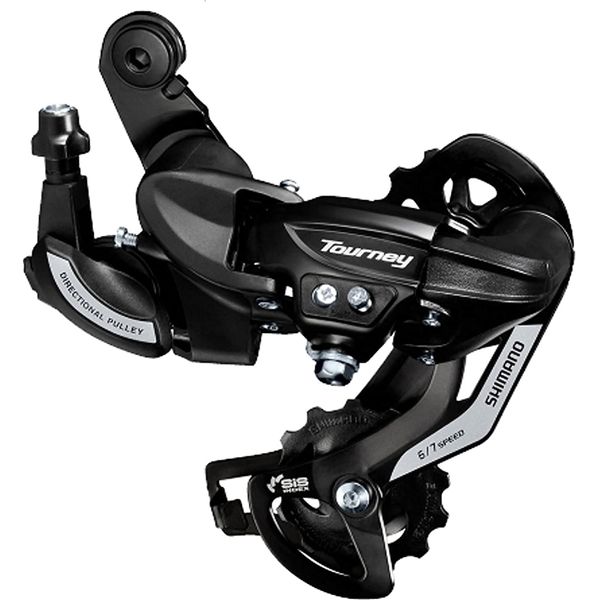 Shimano Rear DERAILLEUR, RD-TY500, Tourney, 6/7-SPEED, W/Riveted Adapter(Road Type), W/ Wheel Type Cable Guide