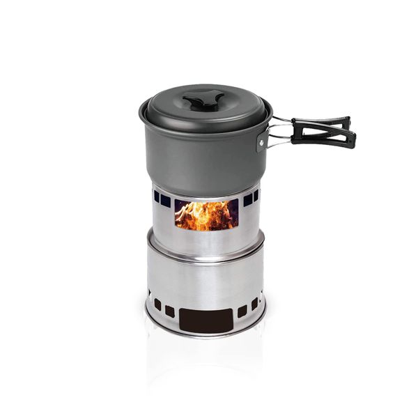 Portable Stove, Compact, Lightweight Stove, Stainless Steel, Barbecue Stove, Camping Stove with Storage, Bonfire Stand, Mini Wood Stove