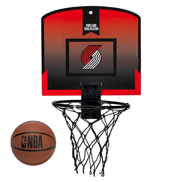 Franklin Sports NBA Portland Trail Blazers Mini Over The Door Basketball Hoop - Kids Indoor Mini Basketball Hoop with Basketball - NBA Fan Shop Mini Hoop for Bedroom + Office - Over The Door Hoop Set