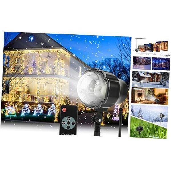 Christmas Projector Light  Outdoor Snowfall LED Projector Waterproof Rotating