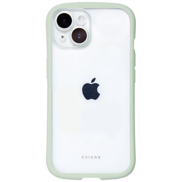 NATURALdesign Back Case for iPhone 15, Chrome CLEAR (Pistachio)