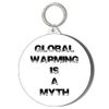 Gift Insanity GLOBAL WARMING IS A MYTH - WHITE BACKGROUND - 45mm Keyring