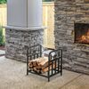 17" Indoor & Outdoor Fireplace Log Holder Rack Carry Handle 110 lb. Capacity