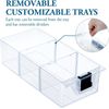 Clear Arts and Crafts Stackable Single Tray, Sewing Supplies Storage Organizer