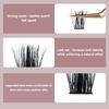 Cluster Lashes QUEWEL 72 Pcs Wide Stem Individual Lashes C/D Curl 8-16mm Length DIY Eyelash Extension False Eyelashes Soft for Personal Makeup Use at Home (natural03-C-10)