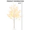 3 Sets Smart Birch Tree,Warm White, Timing, Dimmer Lights,APP Remote Home Decor