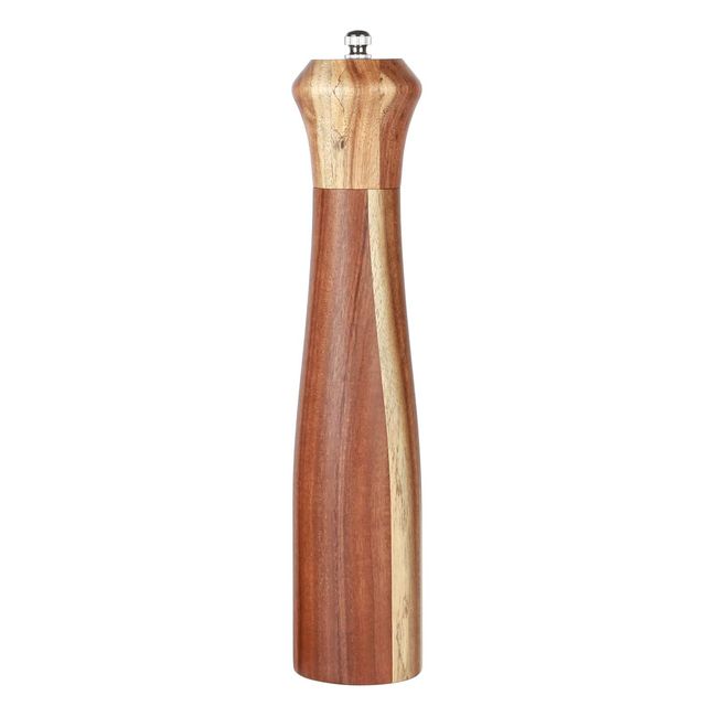 KKC HOME ACCENTS Wooden Pepper Grinder Mill,Pepper Mill Refillable, Acacia Wood,10 Inch