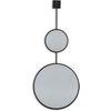 Brewer Modern Minimalist round Stacked Accent Mirror, Black