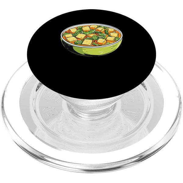 Palak Paneer With A Bold Outline PopSockets PopGrip for MagSafe