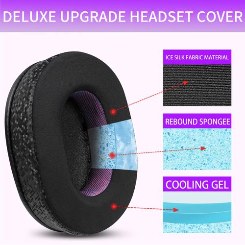 Jomwag Magic Ice Gel Replacement Earpads for Sony INZONE H9/H7/WH-G900N, Comfortable Earpads for Headphones