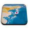 1 x Square MDF Fridge Magnet - Japan World Map Flag 45439