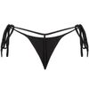 [HATOPLA] Hatopra Thin -usui- Side Ribbon T-Back Shorts, Black