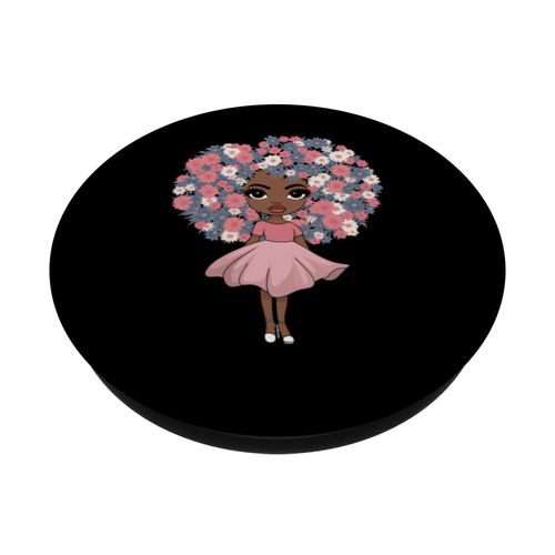 Afro American Black Pride Black Girl African Melanin PopSockets Adhesive PopGrip
