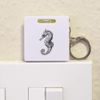 'Single Seahorse Side View' Keyring Tape Measure/Spirit Level Tool (KM00041820)