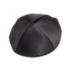 Round Designs Black satin kippah 20 cm
