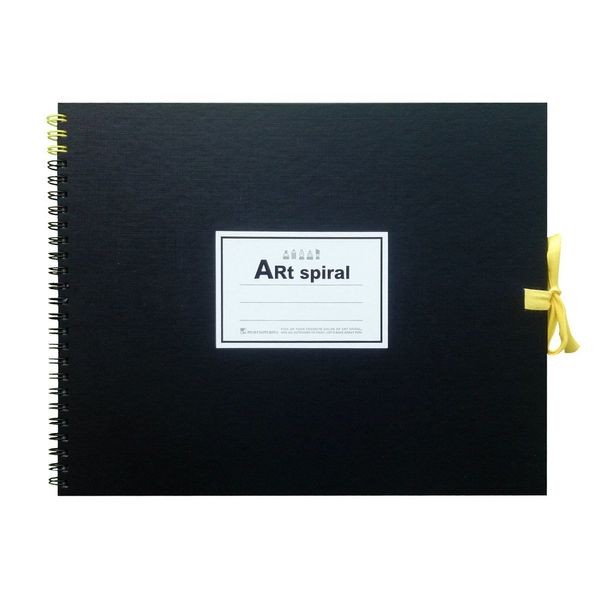 Maruman S313-05 F3 Art Spiral Sketchbook, Thick Drawing Paper, Black, 24 Sheets