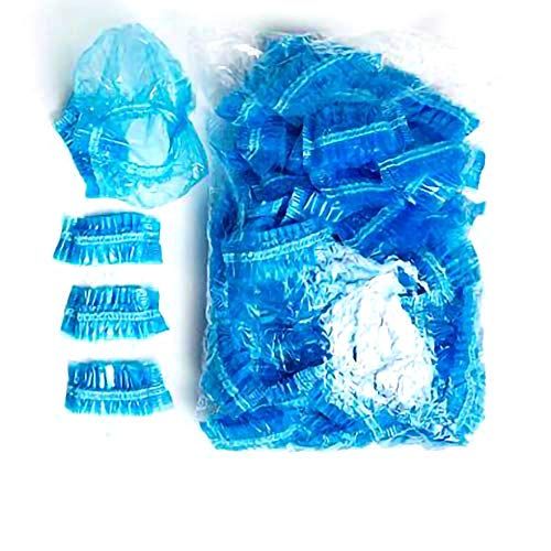 BEAUTY PLAYER Ear Caps, Pack of 100, Disposable Ear Covers, Hair Dye, Cap, Ear Protection, One Size Fits Most, Unisex, Blue