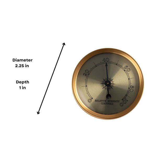 Cigar Oasis Analog Hygrometer and Humidity Sensor - High Precision Humidity Monitor for Reliable Cigar Humidor Care and Maintenance