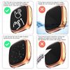 Rc-Z Fitbit Sense 2/Versa 4 4-Pack Screen Protector Case, Anti-Scratch TPU Material, Protects 4 Sides