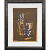 John Friedlander "Abstract III"  Rare Custom Framed Stone Signed Lithograph NEW