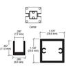 CRL D990A30C Satin Anodized 30" Center Design Series Partition Post