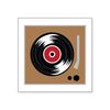 CafePress Vinyl Record Player Sticker Square Bumper Sticker Car Decal