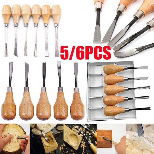 Professional Wood Carving Hand Chisel Set Woodworking Lathe Gouges Tools