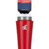Briskdrop sE Electronics V7 Red Dynamic Supercardioid Handheld Microphone, Red - Bundle with 2 XLR Cables and 10 Cable Ties