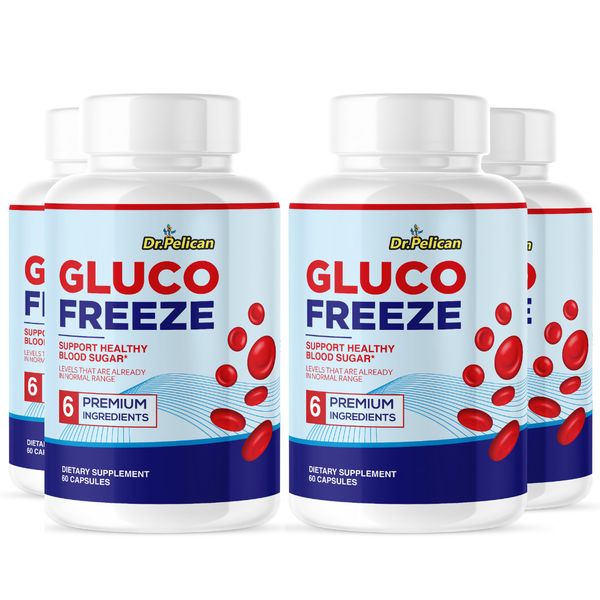 Gluco Freeze- Blood Support- 4 Bottles- 240 Capsules